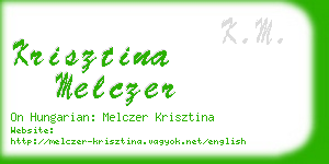 krisztina melczer business card